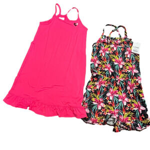 Hurley Girls Dress Floral Romper 2 pack Size Large 14/16 New!